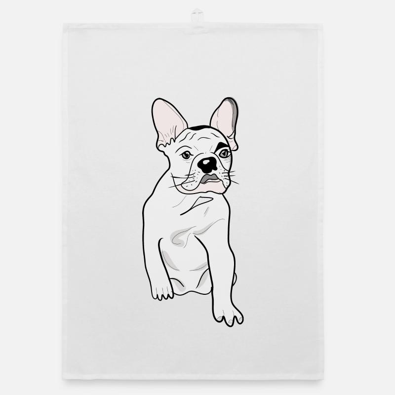 CUTE PUG Organic dish towel