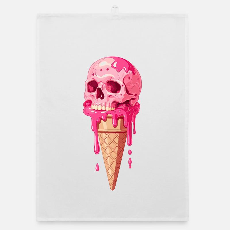 Glace Crâne Rose Torchon bio