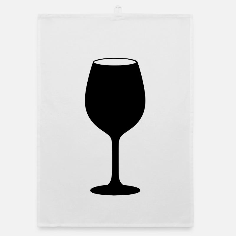 Wein Weinglas Rotwein Weintrinker Geschenk Organic Geschirrtuch