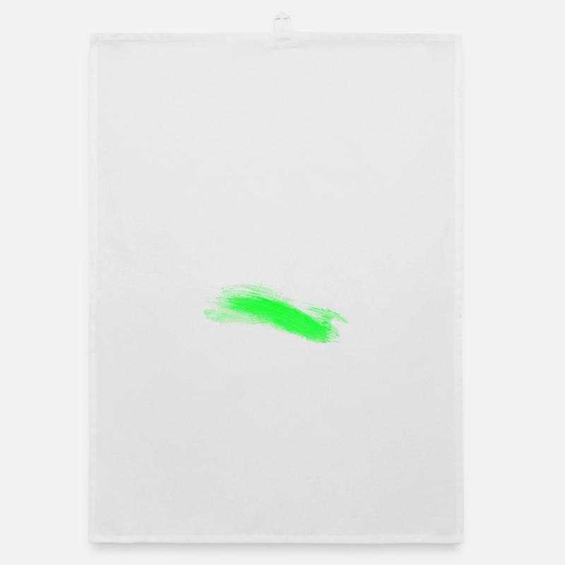 Trait de pinceau vert abstrait Torchon bio