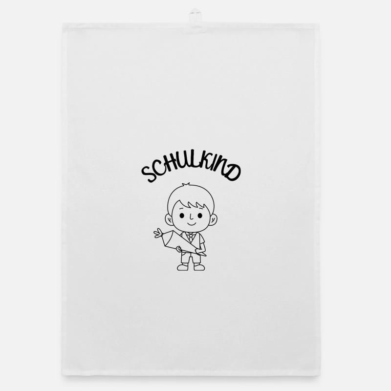 Schulkind Junge Schulstart Einschulung Organic Geschirrtuch