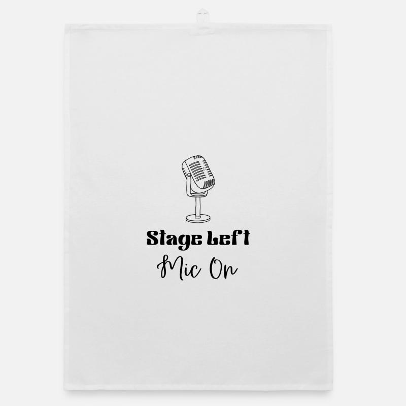 Stage Left Mic On Merch Organic dish towel