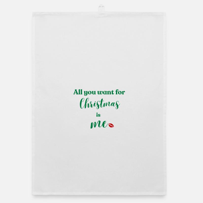 Weihnachten bin ich dein Wunsch Organic Geschirrtuch