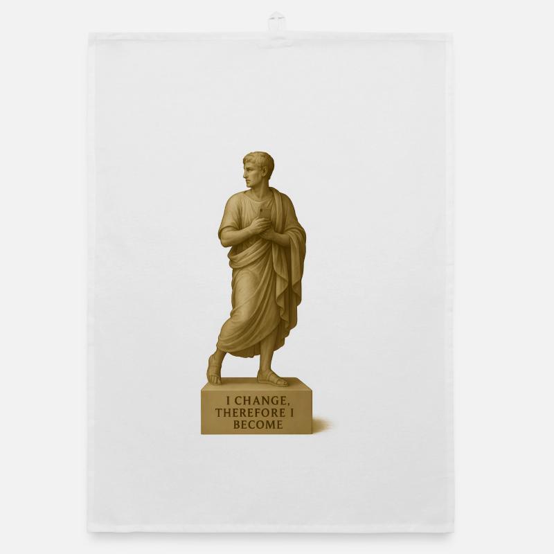 Classical Philosophy Sculpture Organic dish towel