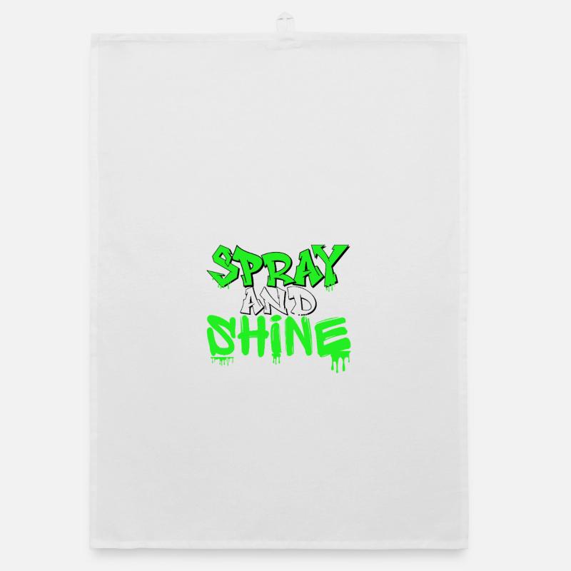 Spray and Shine Graffiti-Krone Organic Geschirrtuch
