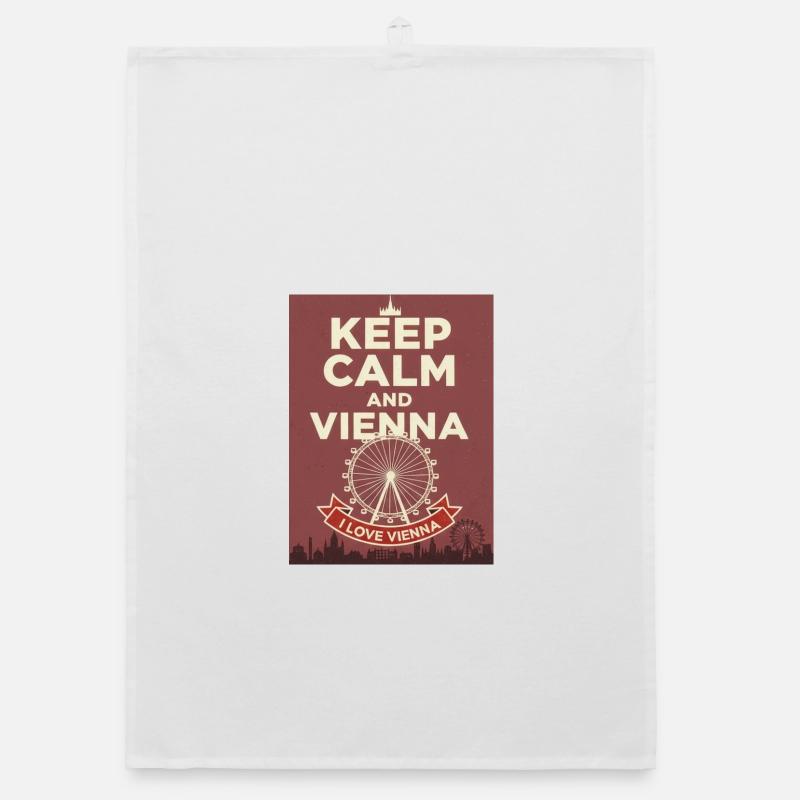 Keep Calm and Vienna Organic dish towel