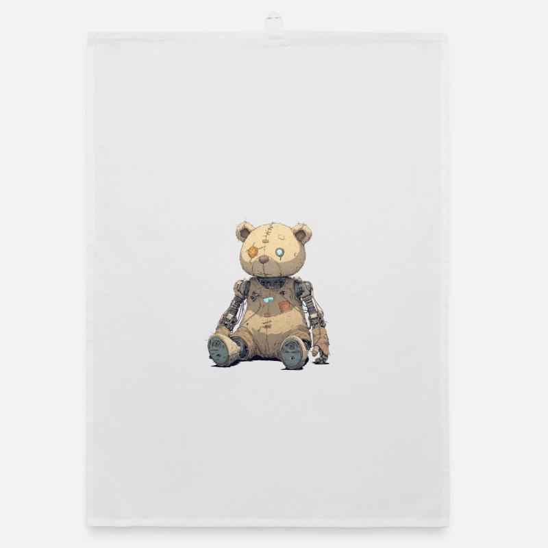 Ours en peluche réparé dans Rusty Robot Torchon bio