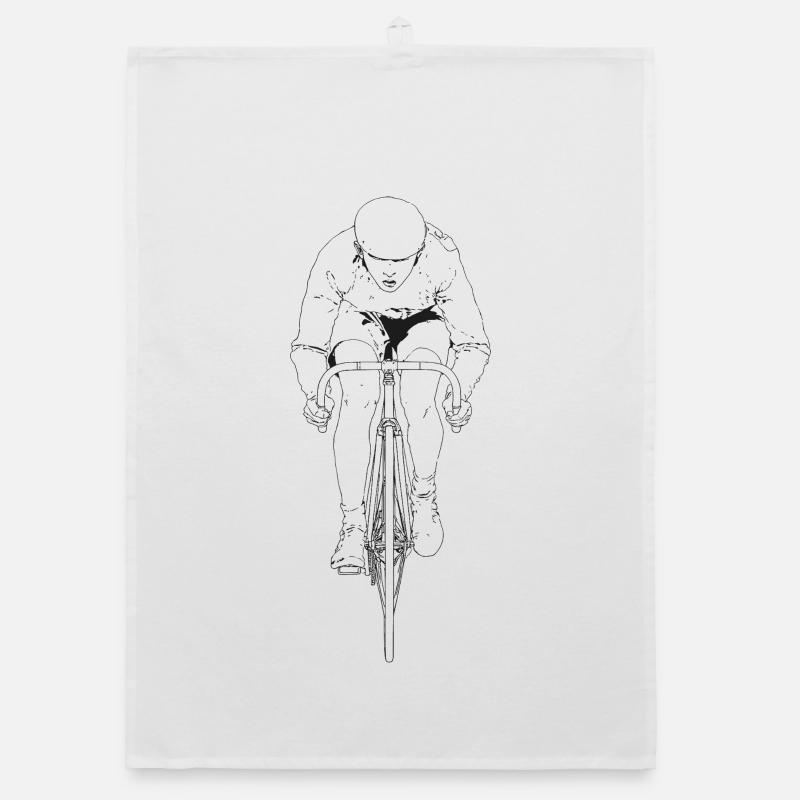 Art de lignes cyclistes Torchon bio