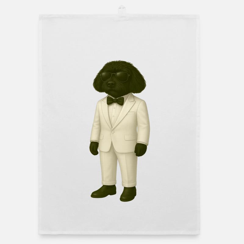 Black Line Scott - Classy Suit Organic dish towel