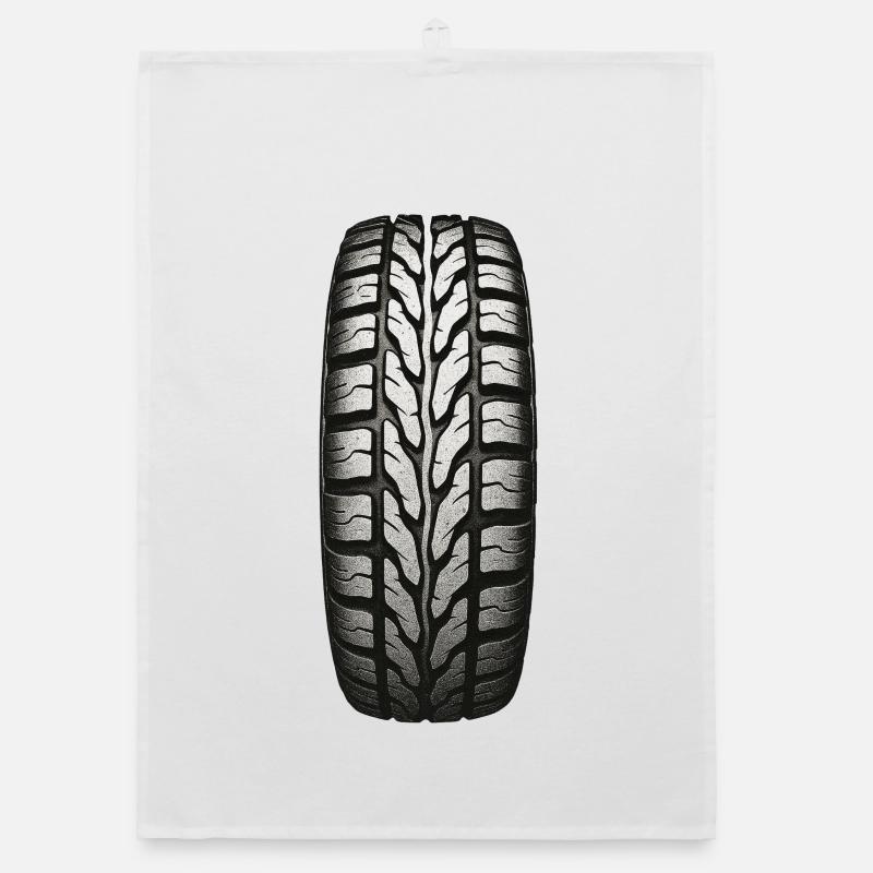Tire Tread Pattern Organic dish towel