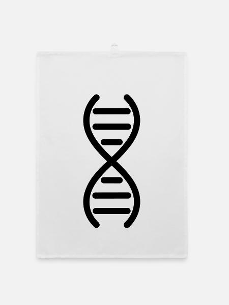 DNA-DNA-Doppelhelix - Organic Geschirrtuch - Weiß - Vorne