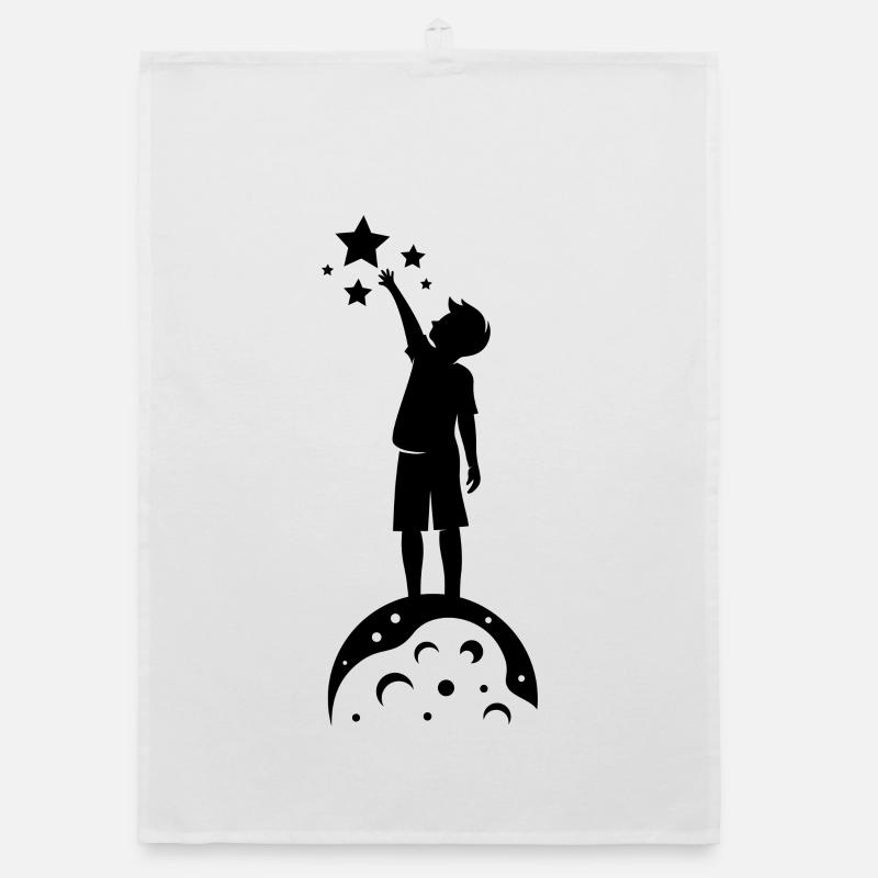 Sterne greifen - Organic Geschirrtuch - Weiß