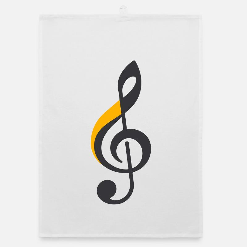 Treble Clef Symbol Organic dish towel
