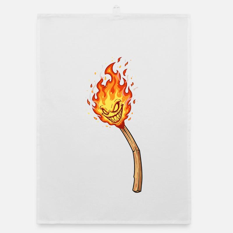 Blazing Flame Goblin Organic dish towel