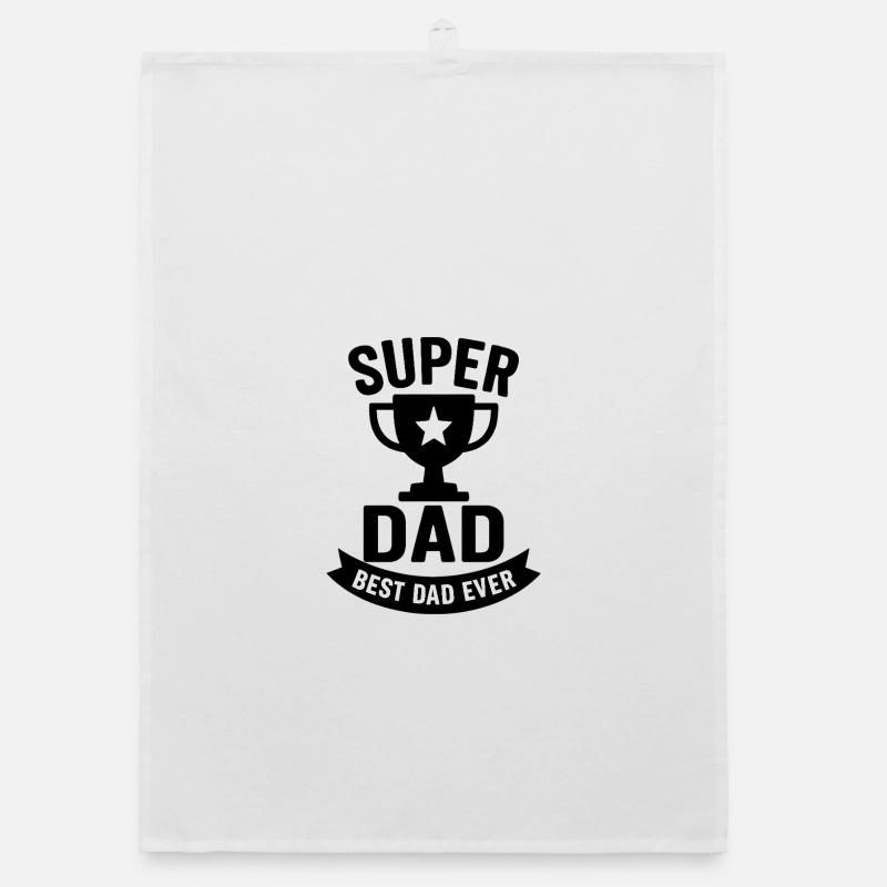 Super Dad Trophy Design Organic dish towel