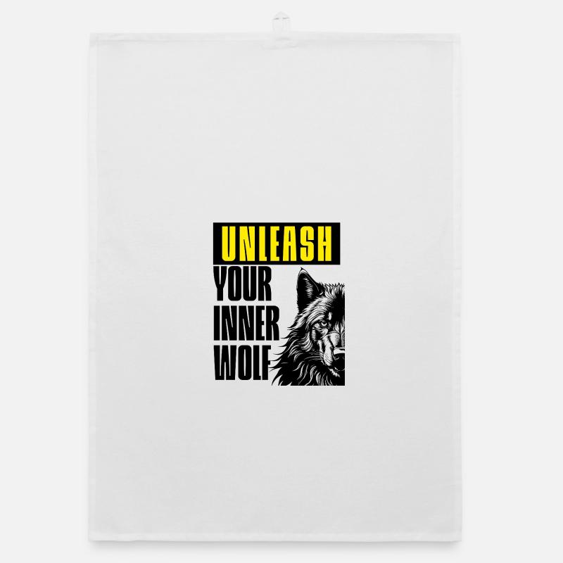 Unleash the wolf Organic dish towel