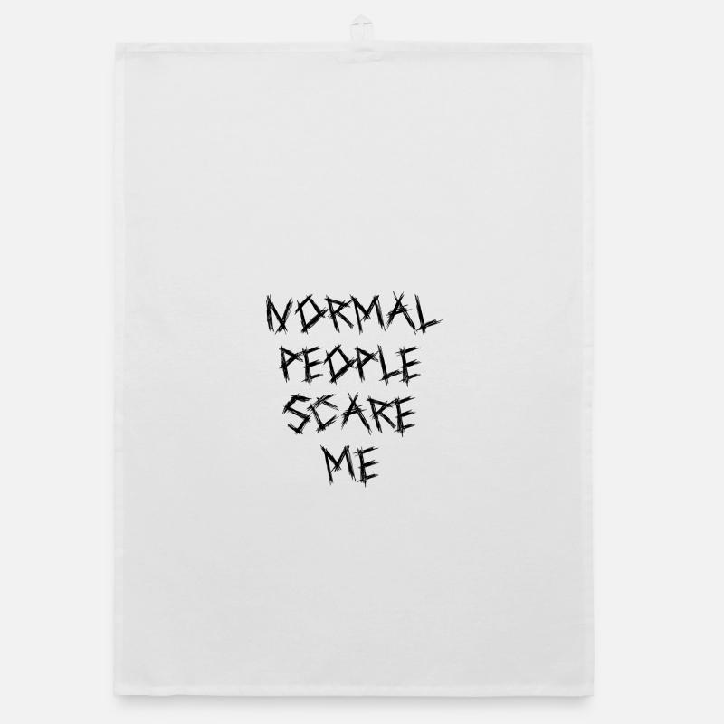Normal People Scare Me Organic dish towel