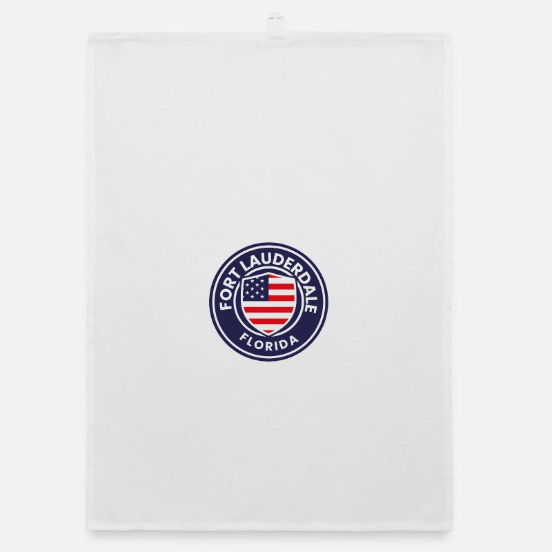 Fort Lauderdale Flag Emblem Organic dish towel