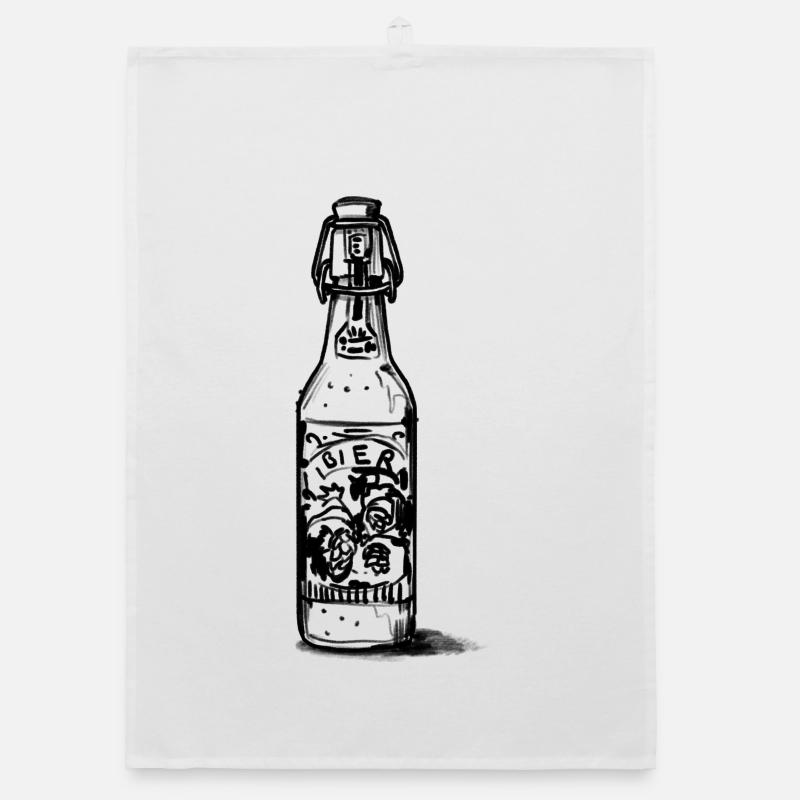 Bouteille de bière doublée avec étiquette Torchon bio