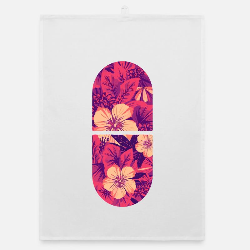 Flore tropicale de l’hibiscus néon Torchon bio