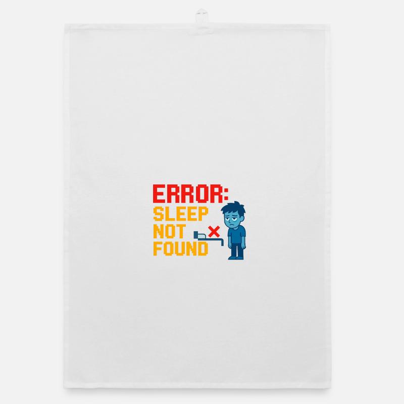 Error: Sleep Not Found - Organic Geschirrtuch - Weiß