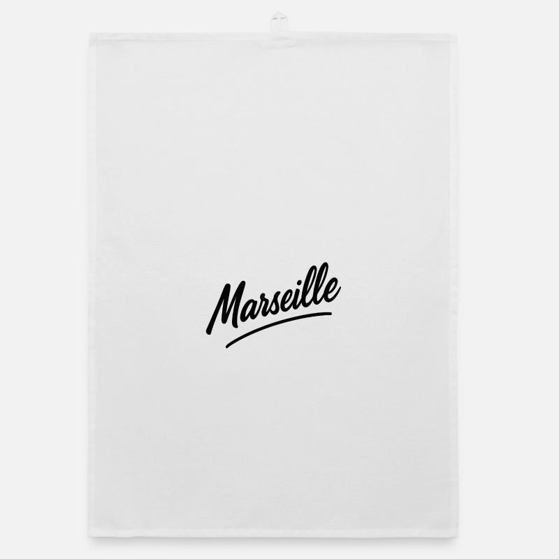 Marseille Script Schwung Organic Geschirrtuch