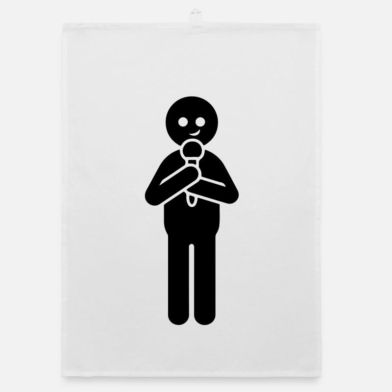 Singer with Microphone Entertainer Organic dish towel