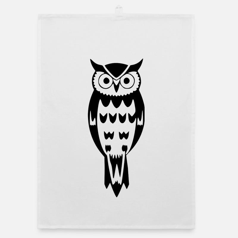 Owl Bird Gift Nature Lover Hiker Organic dish towel