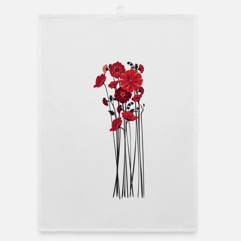 Illustration de fleurs de galets Torchon bio