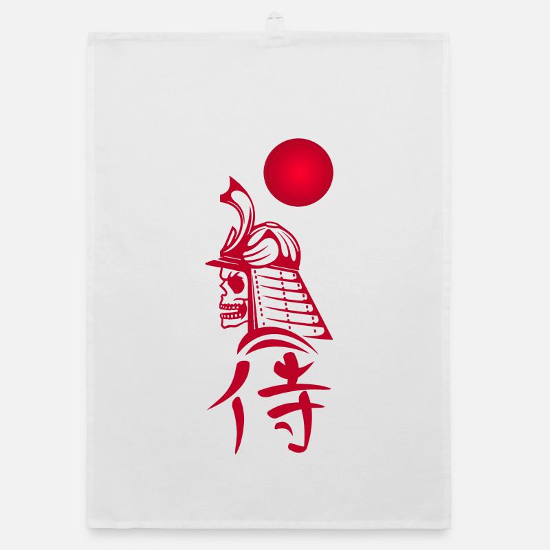Phantom Samurai and Red Sun Organic dish towel
