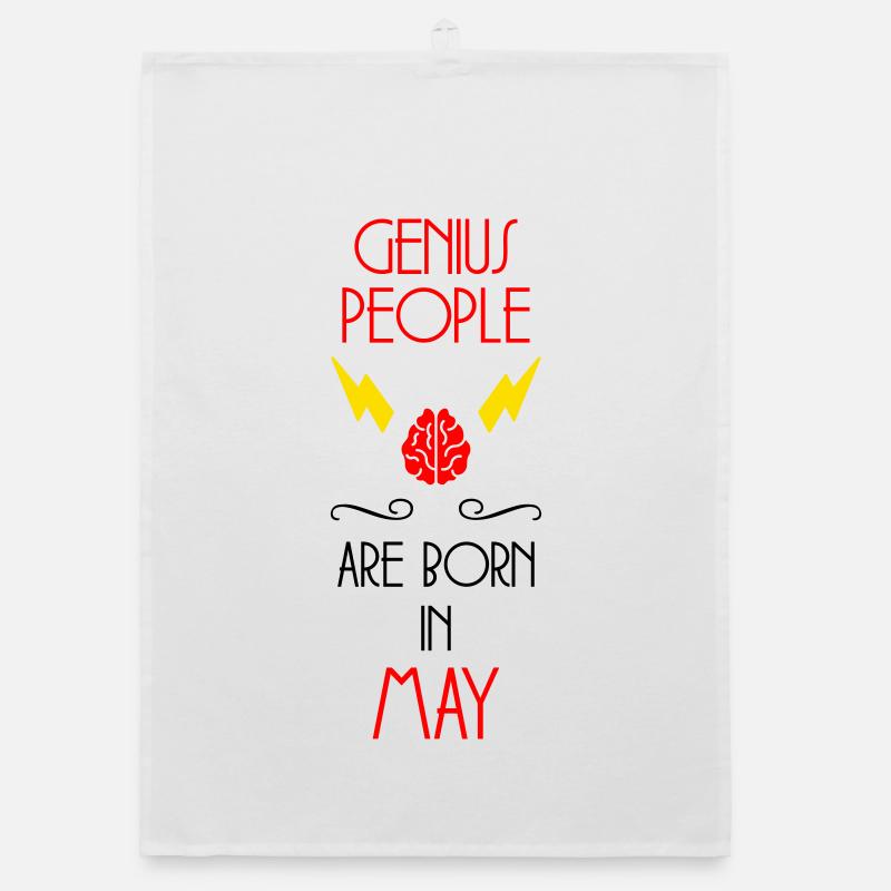 Dschinns werden im Mai geboren – Geburtsgeschenk Organic Geschirrtuch