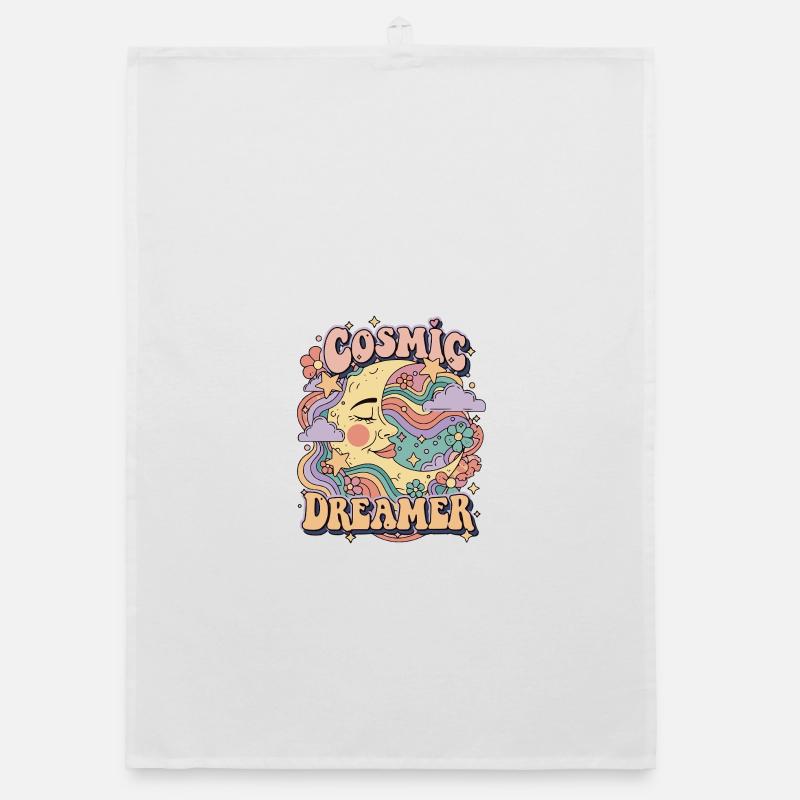 Psychedelisch Retro – Cosmic Dreamer Organic Geschirrtuch