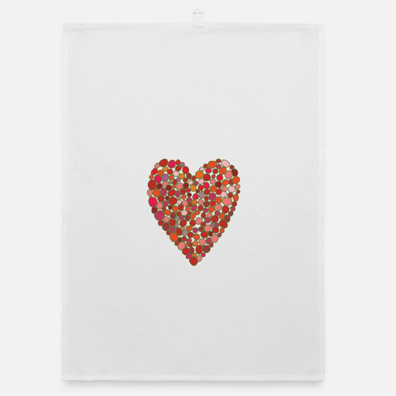 Bubble Heart Organic dish towel