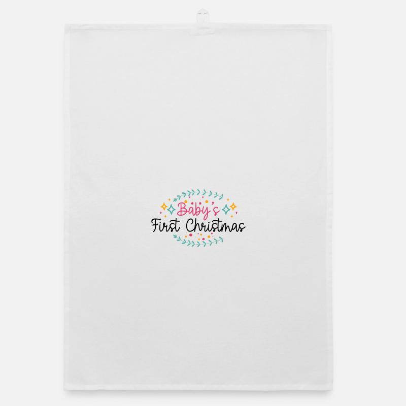 Bébé premier Noël Torchon bio