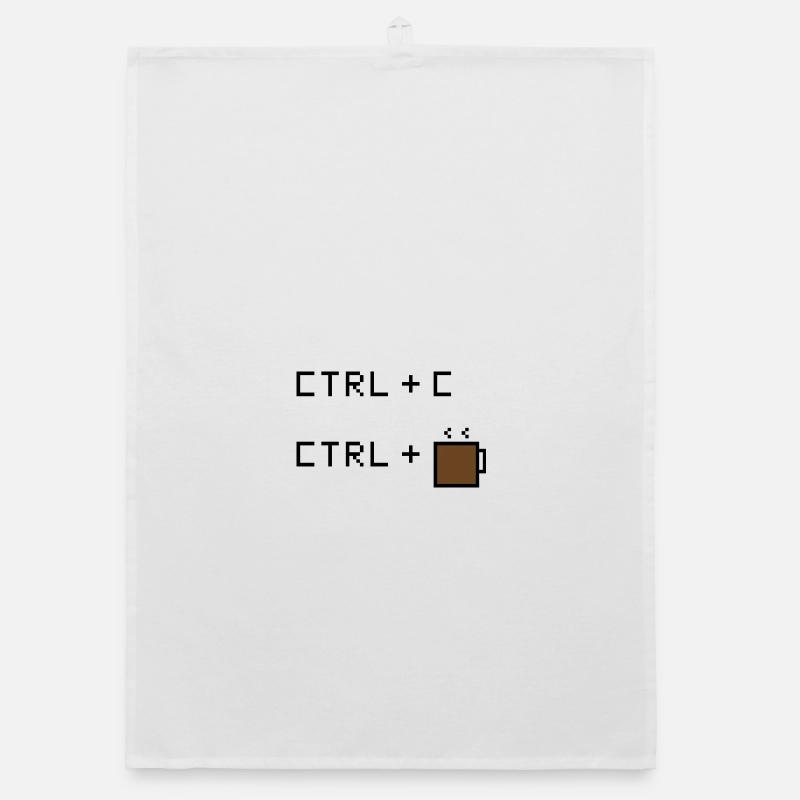 CTRL+C Coffee Edition - Retro Office Humor Organic dish towel