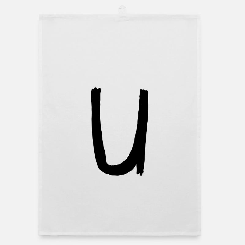 Buchstaben U Organic Geschirrtuch