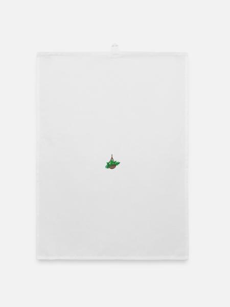 Indoor plant - Organic dish towel - white - Front