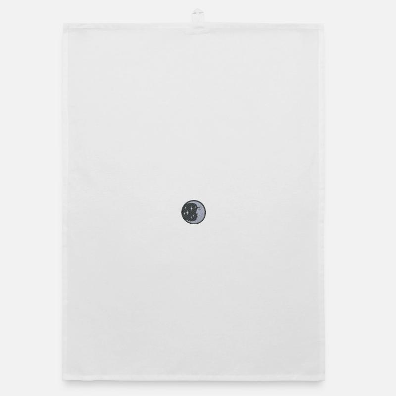 Lune brodée Torchon bio