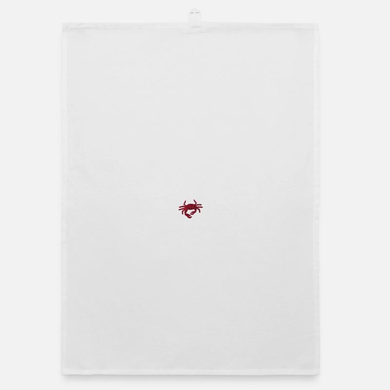 Crab embroidered Organic dish towel