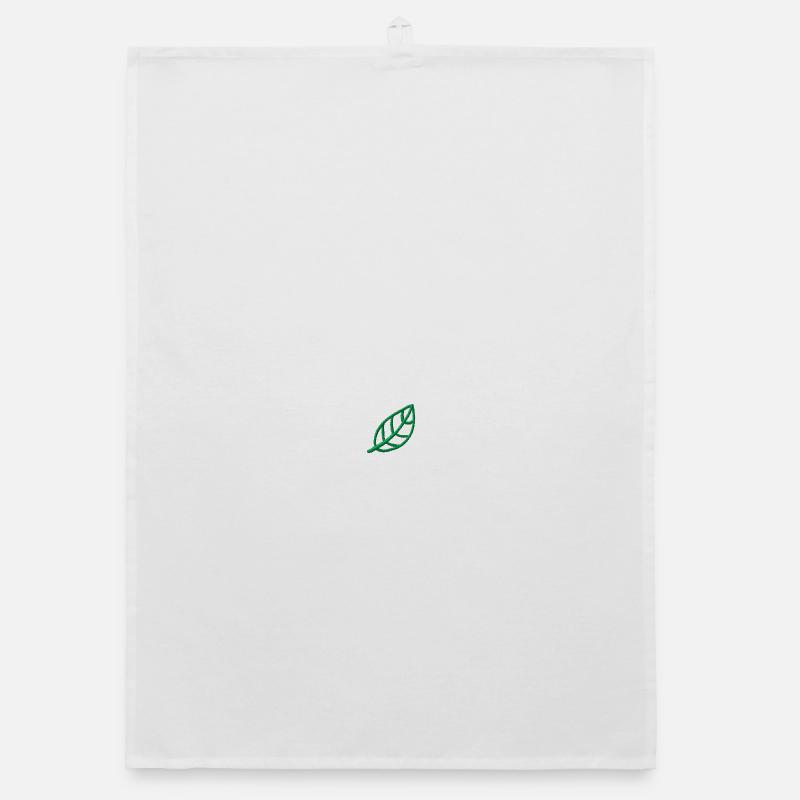Blatt bestickt Organic Geschirrtuch