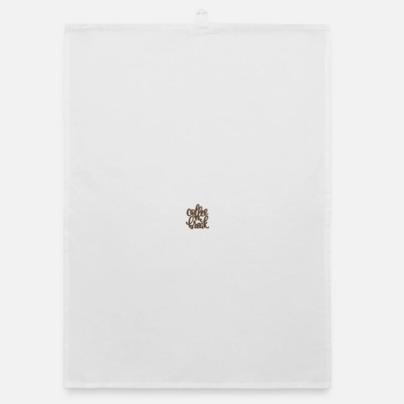 Saying Coffee Break embroidered Organic dish towel