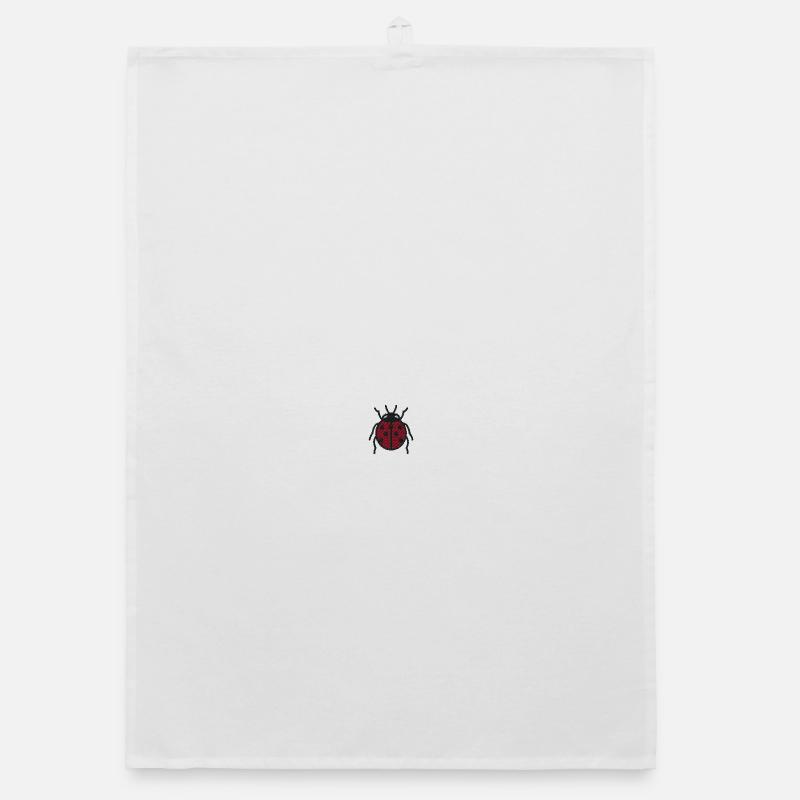Ladybug embroidered Organic dish towel