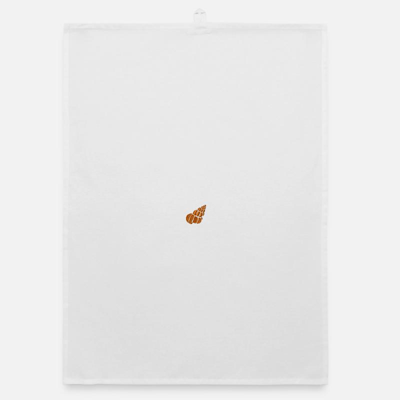 Shell embroidered Organic dish towel