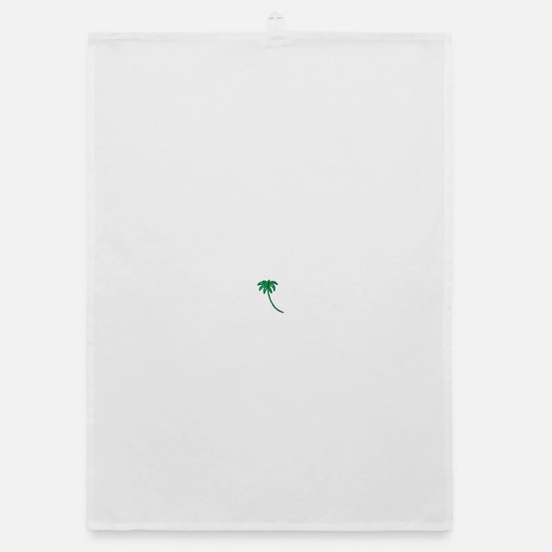 Palm Tree Embroidered Organic dish towel