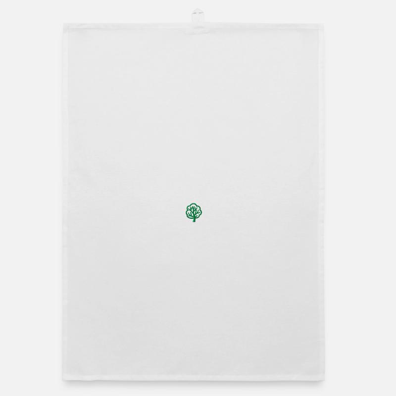 Tree embroidered Organic dish towel