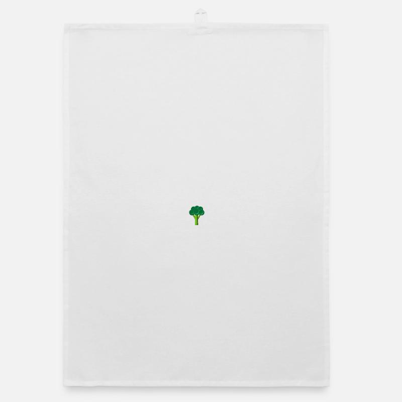 Embroidered broccoli Organic dish towel
