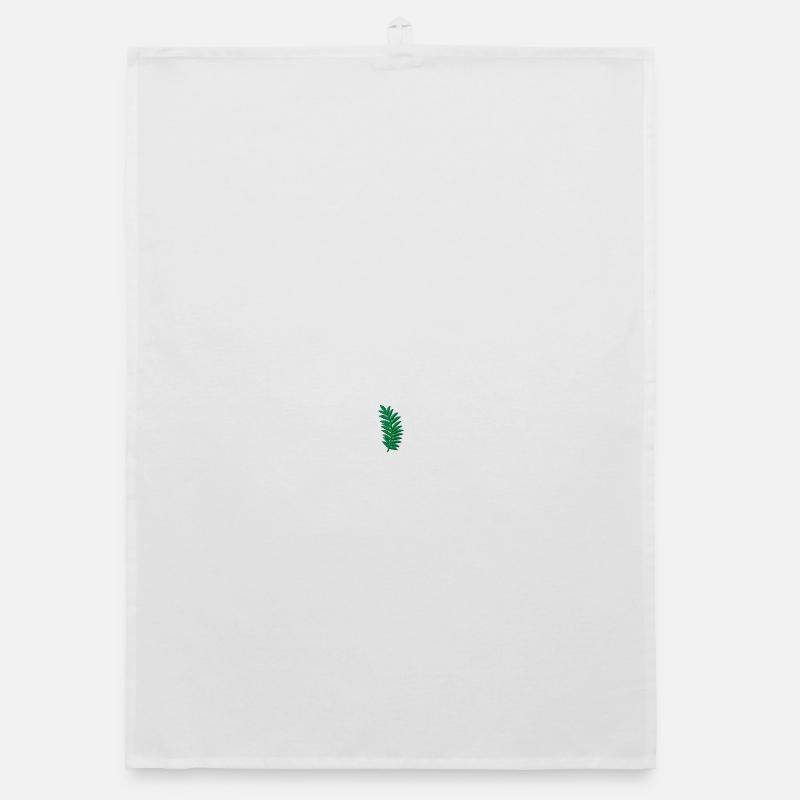 Embroidered palm leaf Organic dish towel