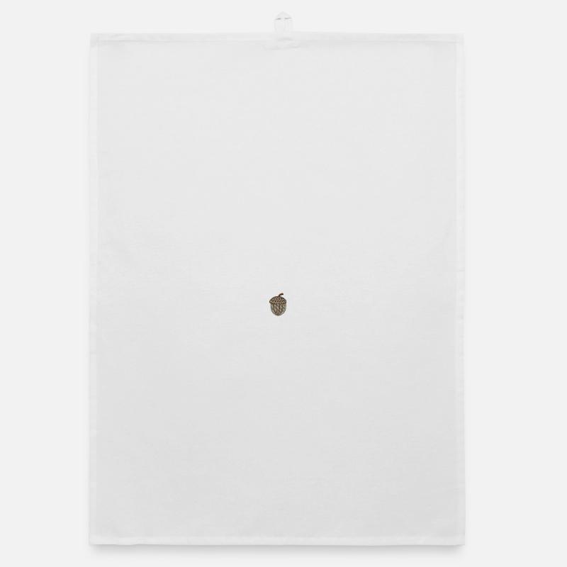 Eichel bestickt Organic Geschirrtuch