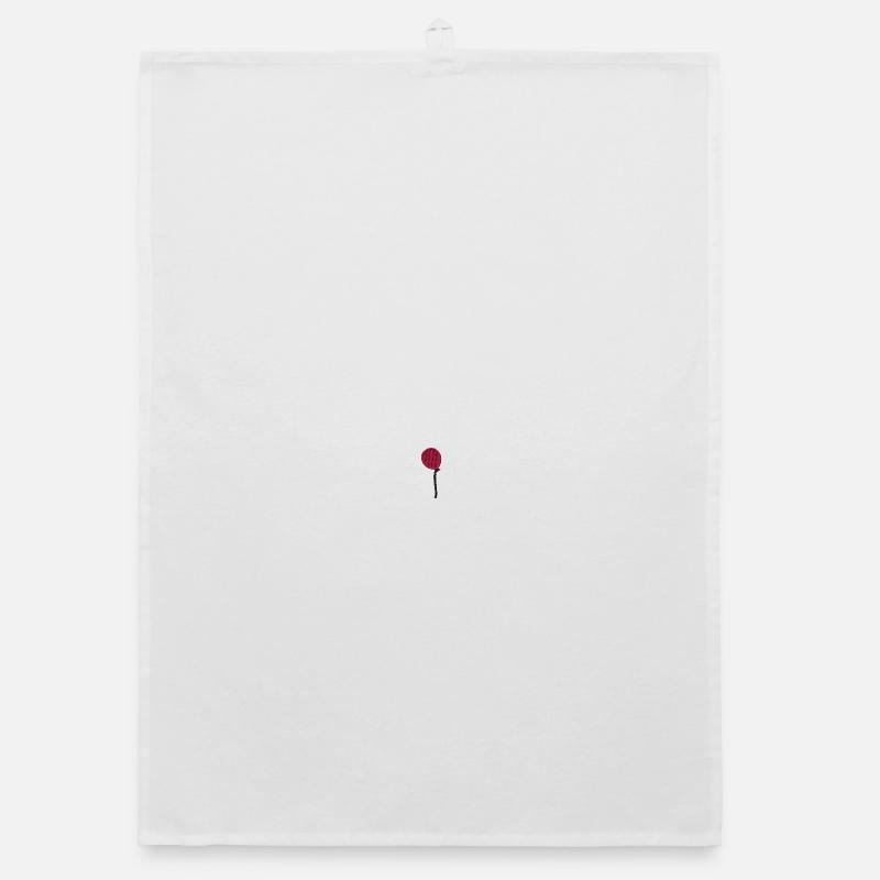 Embroidered balloon Organic dish towel