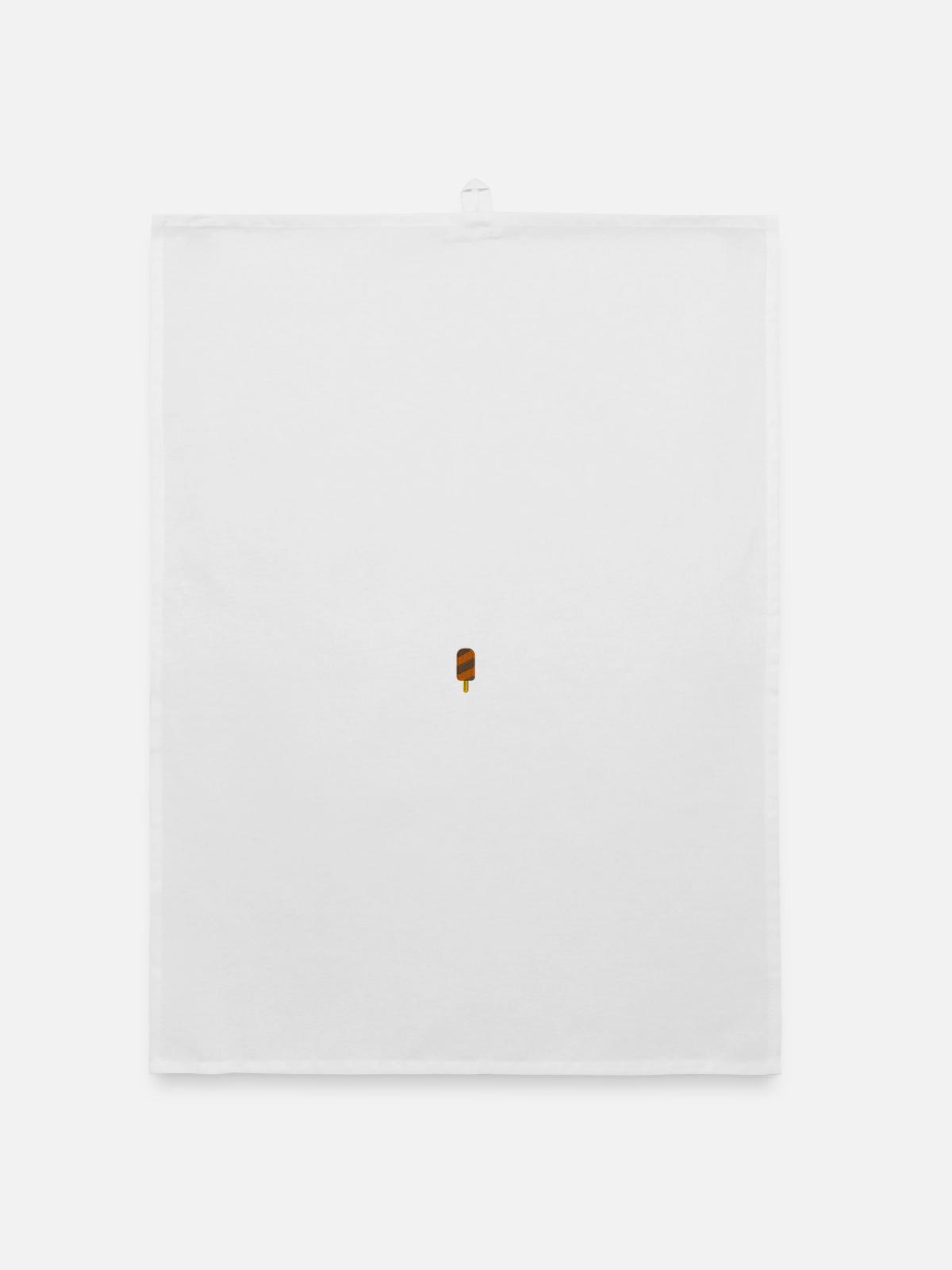 Icecream - Organic dish towel - white - Front